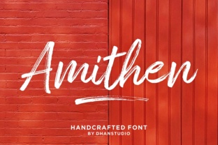 Amithen: A Textured Brush Font for Creative Branding