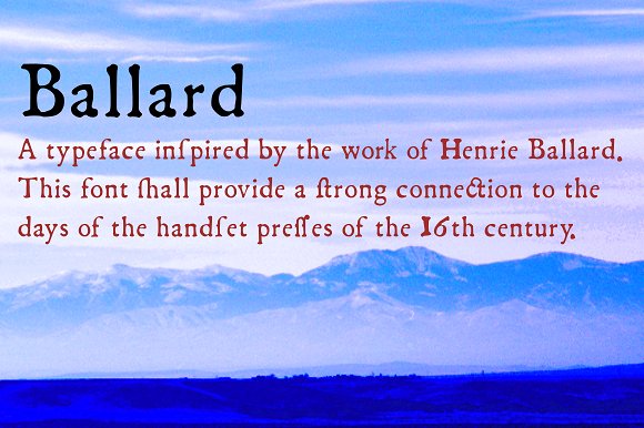 Ballard: A Distinctive Serif Font for Elegant Web Design