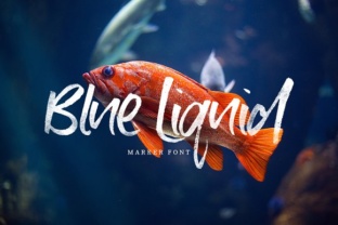Blue Liquid: The Perfect Handcrafted Font for Makers
