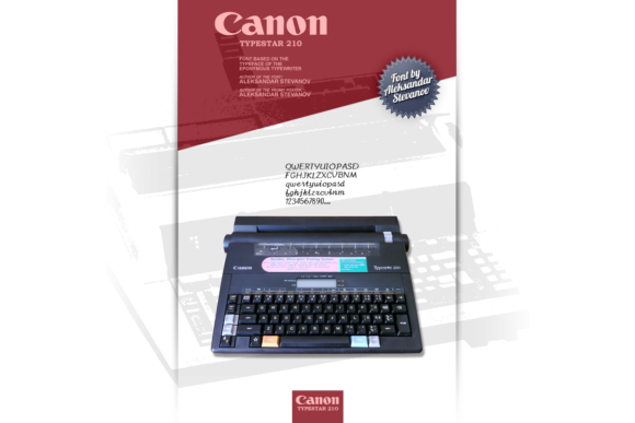 Canon TypeStar 210: A Retro Handwritten Font