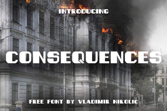Consequences: A Stylish Free Display Font for Crafters