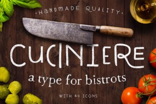 Cuciniere: A Culinary Font for Creative Makers